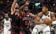 米兰体育竞技-雄鹿主场连胜公牛2比1领先